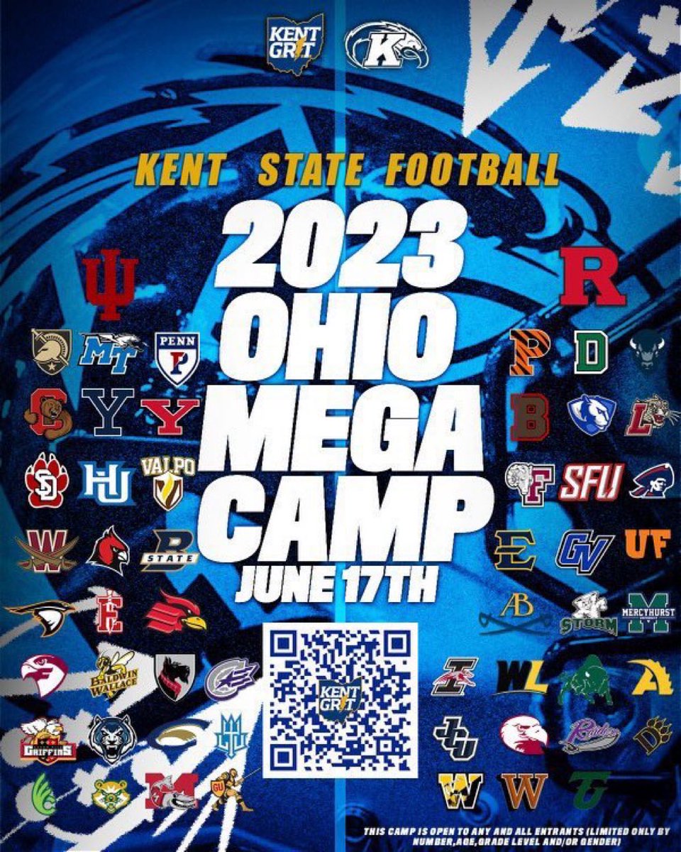 Don’t miss out on an ELITE opportunity to get better! Camp is this Saturday June 17th kentstatefootballcamps.com #KentGRIT ⚡️⚡️⚡️