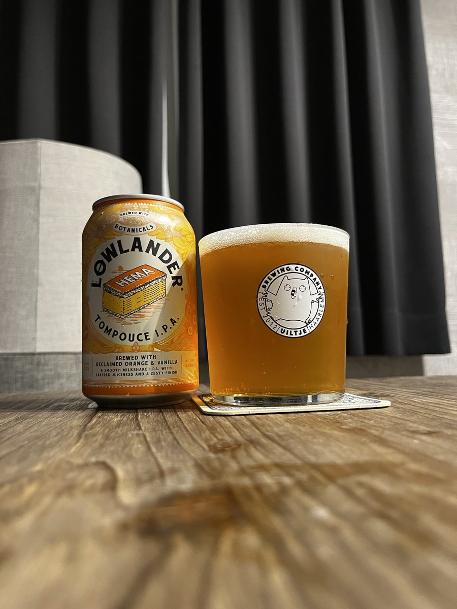 beer_telling's tweet photo. オランダ #Lowlander から、Tompouce I.P.A.。オランダの雑貨屋HEMAとのコラボビール。
HEMAの定番の一つにトンプースってケーキがあって、それにインスパイアされたミルクシェイクIPA。今回ももちろん賛否両論らしいけど、こっちは前のやつより若干ウケが良いらしい笑
#クラフトビール https://t.co/cuFwZvAXwS