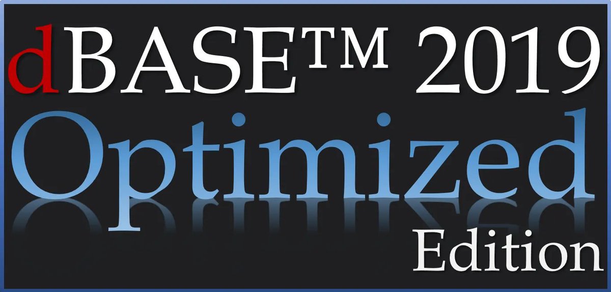 dBaseLLC's tweet image. dBASE 2019 is an optimized database and application edition designed to make database applications faster, easier to use, and more powerful. It offers a variety of features to help users build better apps #dBASE #dBASE2019