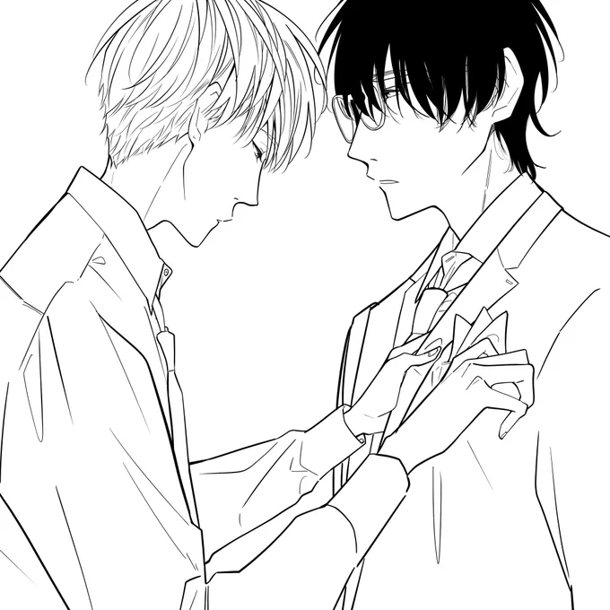恋人の日何も上げられないけどちょっとずつ描いてます✍