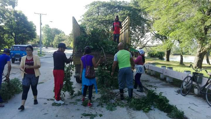 DrRobertoMOjeda's tweet photo. Continúan las labores de recuperación en las zonas afectadas de la región oriental de #Cuba. Los combatientes del @minint_cuba, @MinfarC y los jóvenes en la primera fila. #FuerzaCuba https://t.co/Z8F8583ZEt