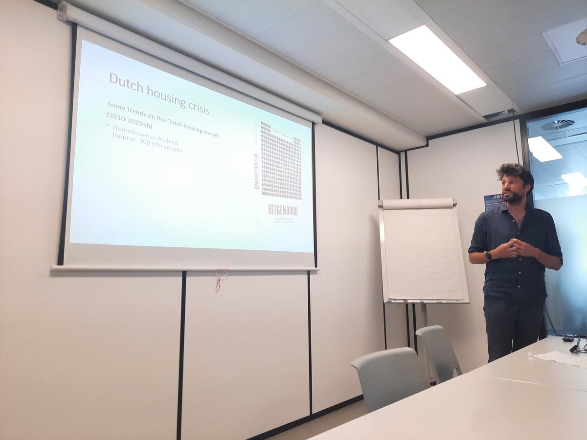 Very happy to host the great @CodyHochstenB at @VUBrussel, pitching his latest research plans to our own housing scholars.