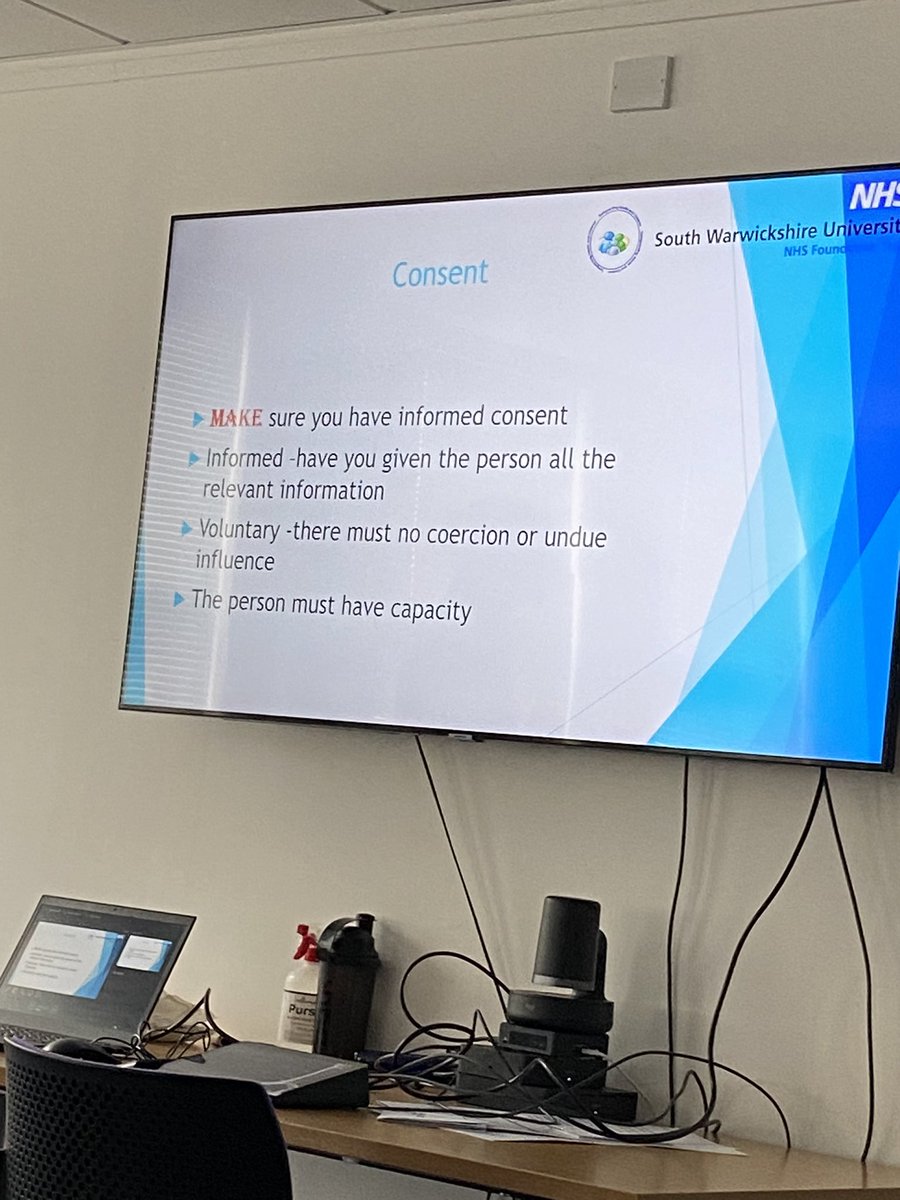 Amandapppl's tweet image. Day 1 MCA roadshow 
3 key points
1. Always gain informed consent
2. Capacity is time and decision specific
3. Documentation is key
@nhsswft @fiona8urton @ClaireM54384679 
#mentalcapacity #bestinterest #northplace