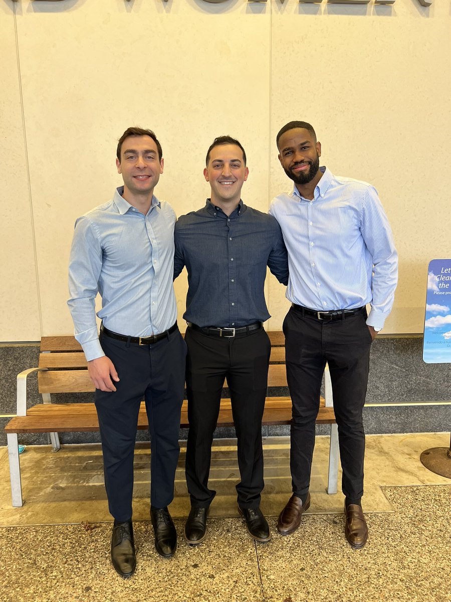Today we welcome our PGY-1 residents! @ChalifEric , MD, @RonGadot , MD, and @Chi_bu_eze, MD, welcome to our residency program! #Match2023 #BWH #Neurosurgery #Residency #HMS