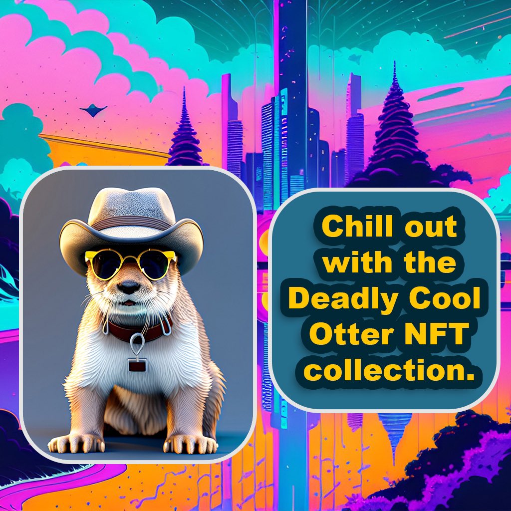 OtterlyCoolNFT's tweet photo. #DeadlyCoolOttersNFTs on #Twitter
Twitter account: @OtterlyCoolNFT
#nftcollectables #nft #cryptoart #nfts #nftart #nftcollector #nftartist #ethereum #nftcollectors #cryptocurrency #koioftheday #koifishtattoo #kryptokoi #boredape #nftgallery #koiofinstagram #kryptoart https://t.co/GvbJccxjyQ