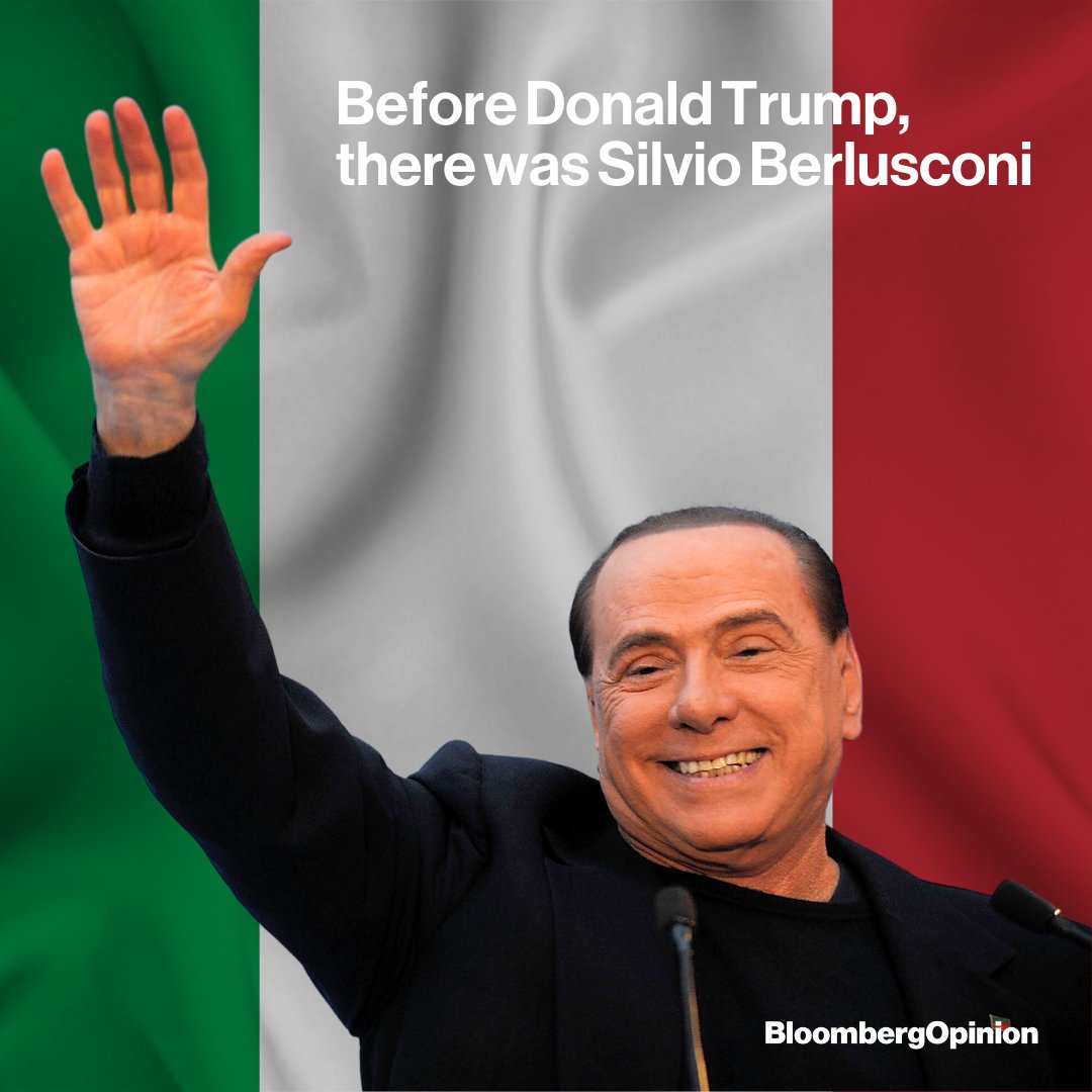 Silvio Berlusconi, Italy’s longest-serving postwar prime minister, has died aged 86.

He was the very model of the modern right-wing strongman, writes <a href="/SandersonRach/">Rachel Sanderson</a> bloomberg.com/opinion/articl…