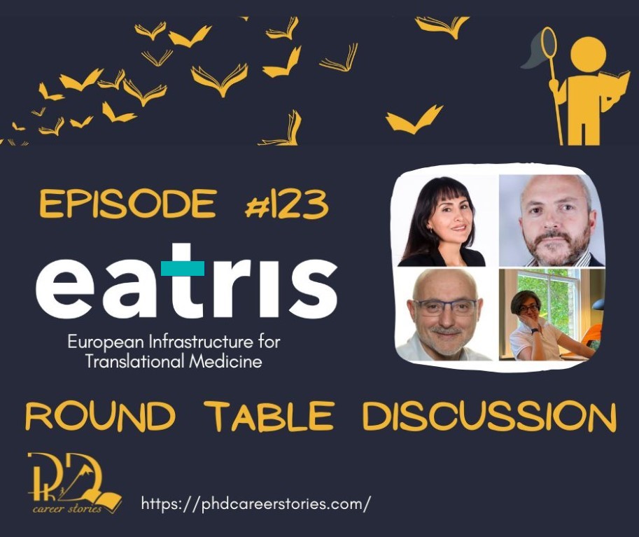 EatrisEric's tweet photo. EATRIS has joined forces with @PhDCareerPod. Tune in to an interesting discussion about career perspectives for scientists in 2023 and beyond with C&S team members David, Patricia, Alex & Toni.
👉 Listen here: https://t.co/E2i3fjTzyP
#phdcs #academicchat #phdchat https://t.co/CuL0q6dCWJ