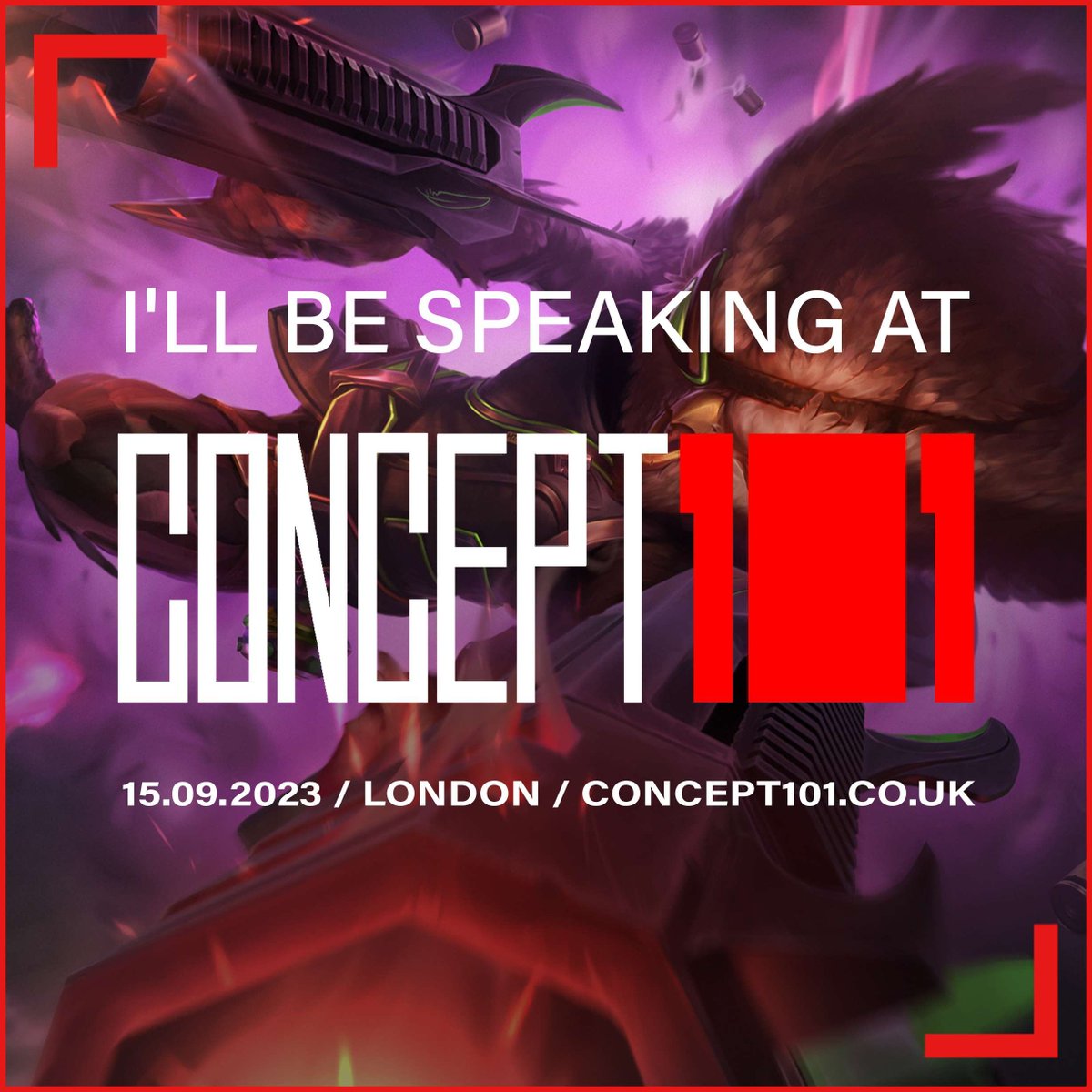 Catch my lecture @Concept101, 15th Sept, London

Concept 101 is a day long FREE event that aims to connect hundreds of concept art professionals and students from the video game industry.

Tickets available end of June!

For more info vist the website concept101.co.uk