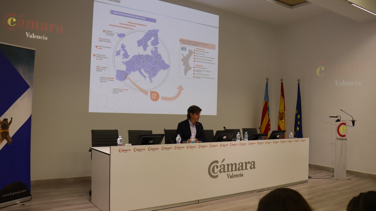 AlianzaValBat's tweet photo. Ignacio Casado @igcamag presenta la Asoc. Val. de Baterías @AlianzaValBat, de la que ITE @itenergia  ostenta la Secretaría Técnica, en la jornada "Claves para el Impulso de un ecosistema para el desarrollo del VEC" @GVAeconomia @emparmbonafe https://t.co/G4oqJEcukG