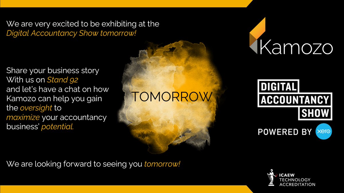 KamozoApp's tweet photo. Tomorrow at 9am we get to see our favourite people, #Accountants, on stand 92.. the #digitalaccountancyshow is here!

We've got stories and insight to share with you, and want to explore how we can help support your business.

See you there

#Kamozo #DAS23 @showaccountancy https://t.co/brK3pKo01Y