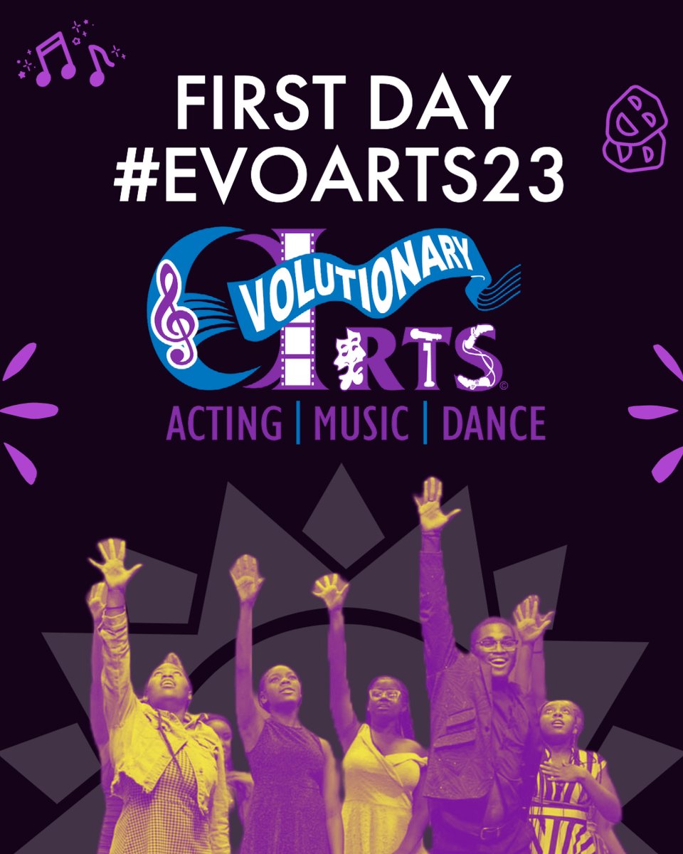 IT'S THE FIRST DAY OF CAMP!!! We're looking forward to meeting all of our campers today, and are extremely excited about this summer's activities. Be sure to tag us in all of your memories and use #EvoArts23

 #TheaterClasses #ArtsIntegration #ArtsForAll #TeacherResources
