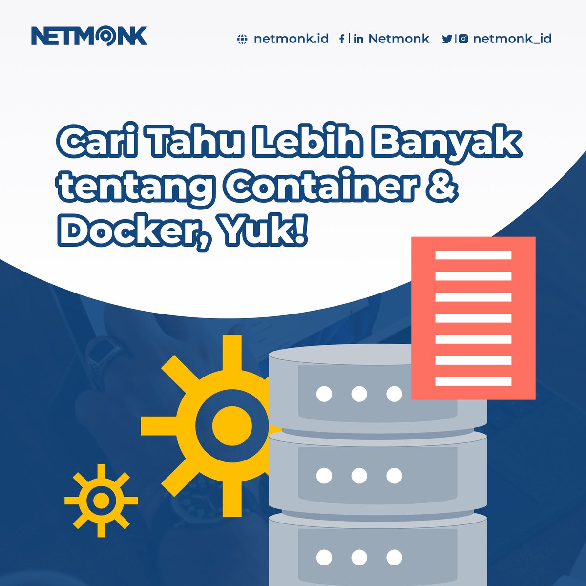 netmonk_id's tweet image. Sobat Netmonk! Dari penjelasan diatas sudah tau kan apa itu Container & Docker?
Untuk informasi lebih lanjut kamu bisa ke netmonk.id atau langsung bisa klik di bio kita yaa!
