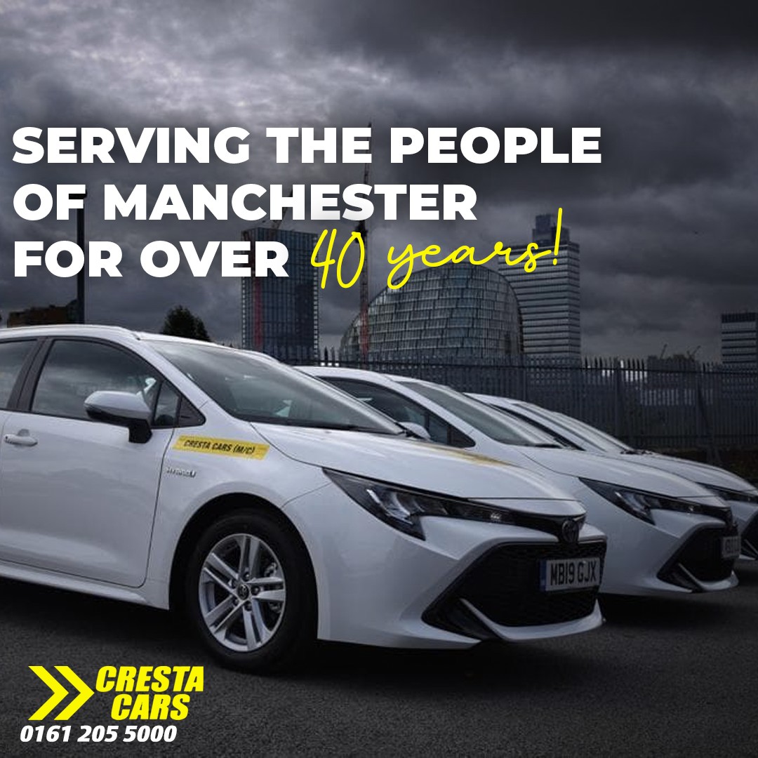 Cresta Cars have been providing the people of Manchester with safe, clean &amp; reliable transport for over 40 years.

Download the FREE app today: onelink.to/crestacarstaxi
0161 205 5000
Crestacars.co.uk
.
.
.
.
#crestacars #taxi #manchester