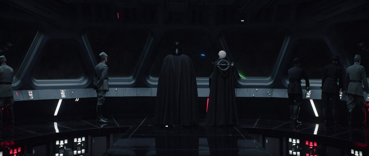 Lord Vader and the Grand Inquisitor on the bridge.