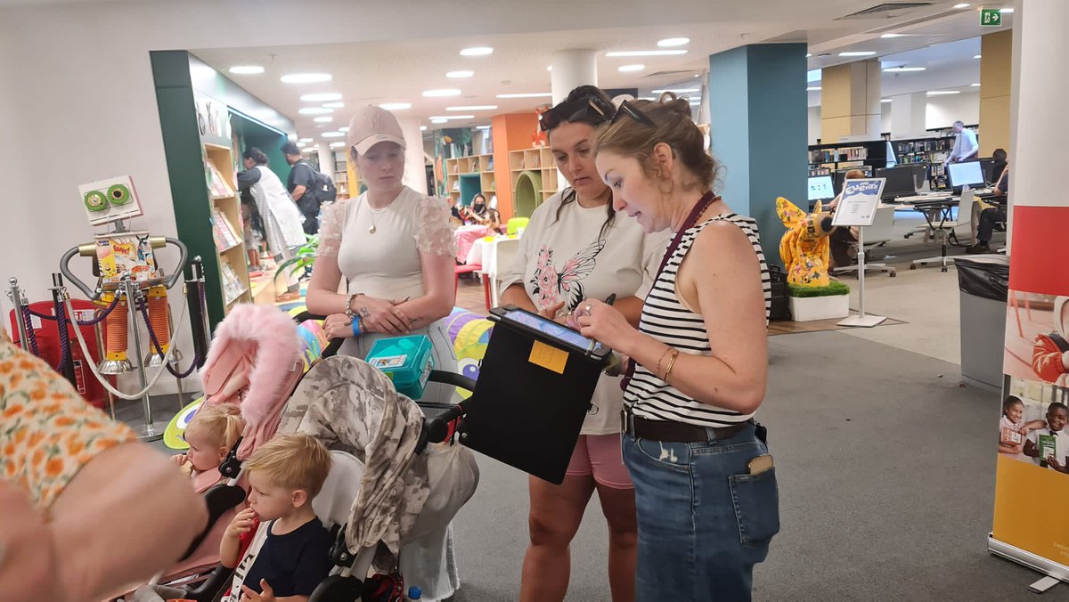 MancLibraries's tweet photo. Lots of children starting on their reading journey by signing up for their first library cards at #BabyWeek2023 launch Central Library #ReadMCR @Literacy_Trust #EarlyWordsTogether #ChildFriendlyMCR https://t.co/Y1cDPFPlVQ