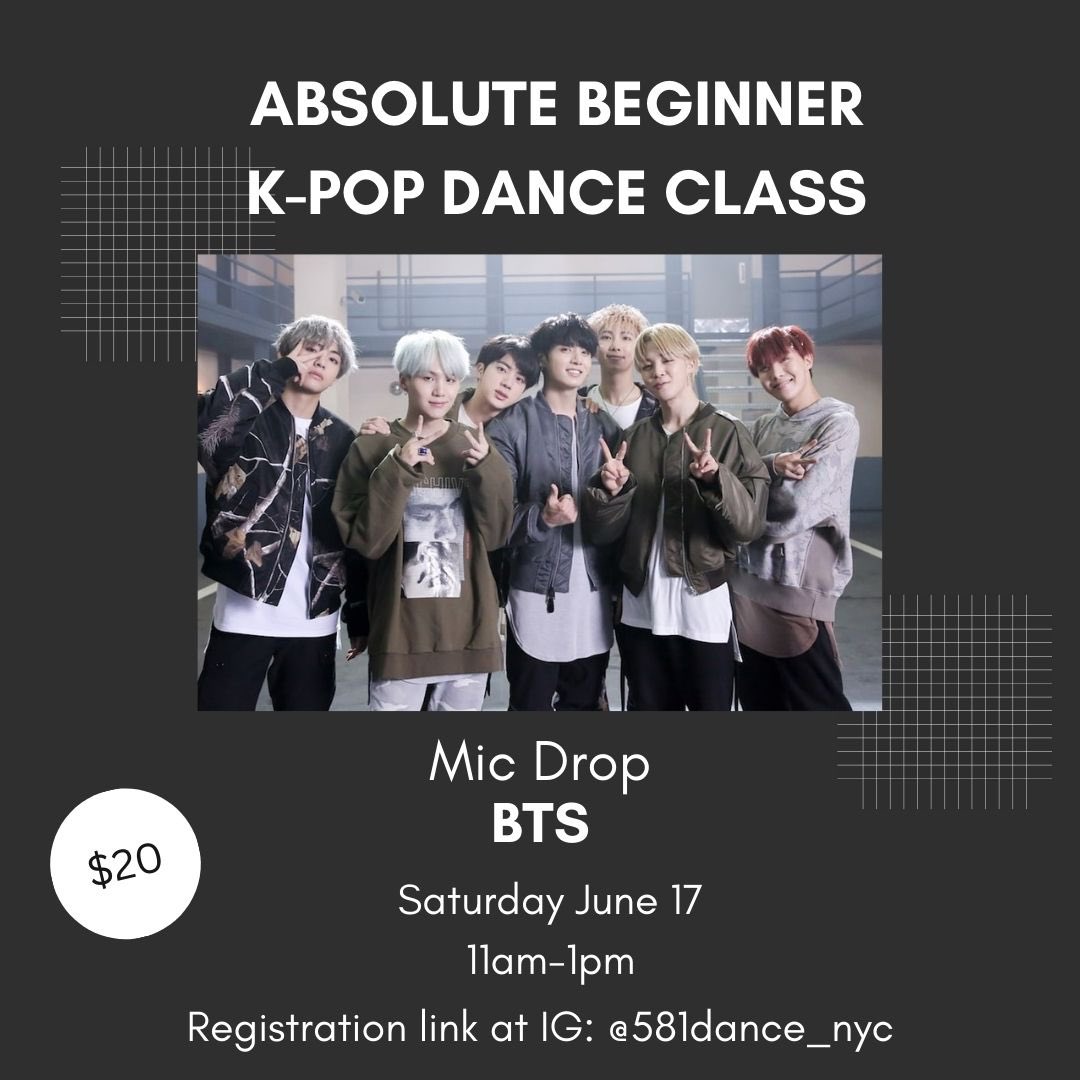 start your monday thinking about the weekend!

we’re doing Mic Drop 🎤 by BTS on Saturday from 11-1pm!

#micdrop #micdropbts @kpopinnyc #BTS10thAnniversary #BTS #BTSArmy
#FindBTSPresents #kpop  #kpopinpublic #festa #BTSFesta #dance #danceclass #choreography #10yearswithbts