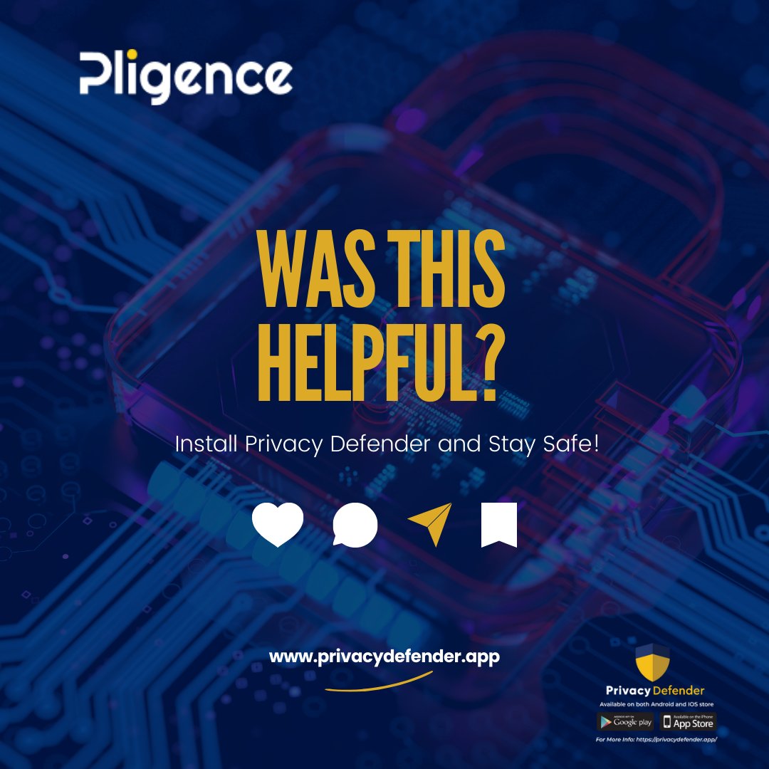 Pligenceinc's tweet photo. Ransomware attacks on mobile devices are on the rise! Are you implementing the necessary precautions to protect your data?

Download: https://t.co/8UJa6jn9az and stay safe!

#pligence #privacydefender #ransomware #ranswareattacks #cyberattacks #mobilesecurity #dataprotection https://t.co/xmXE0D7YOl