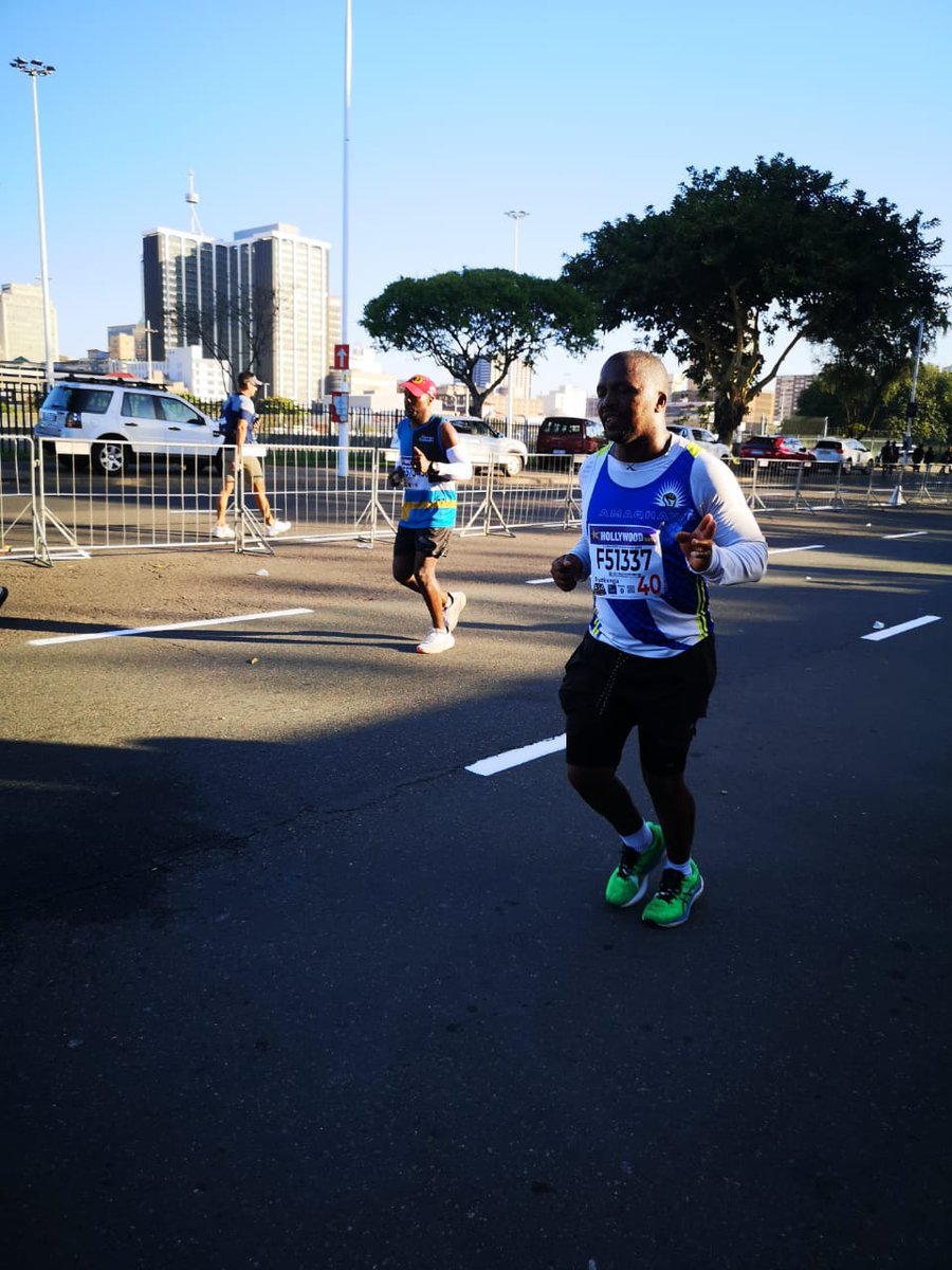 Touch down in Durban by Siyabonga; he could smell the sea and the <a href="/ComradesRace/">ComradesRace</a> finish from here. Congratulations 👏🏾 #ThisIsIt #Ziyasha #SebenzaQhawe