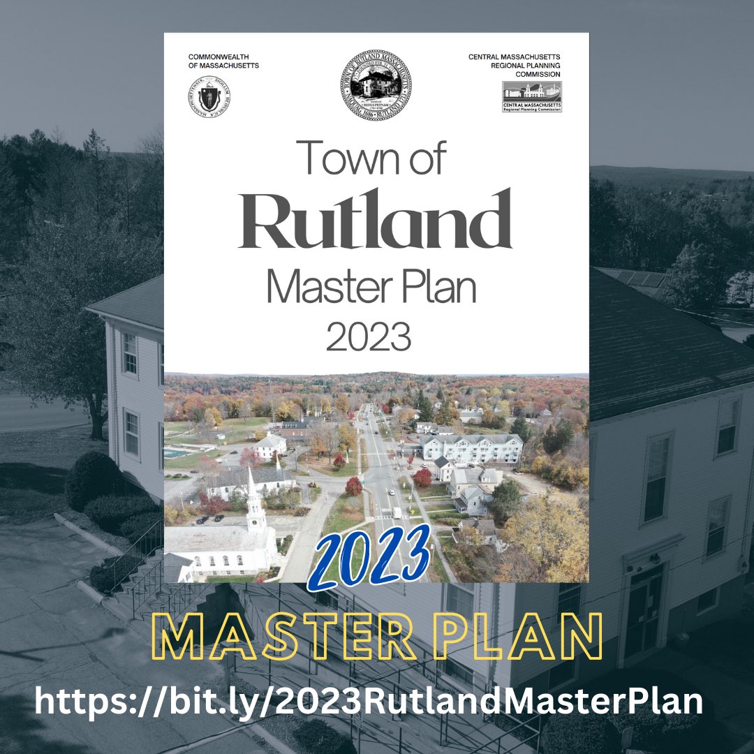 Rutland’s 2023 Master Plan is now available for review!

<a href="/CentralMassRPC/">CMRPC</a> is now soliciting feedback from the community on the plan - share your thoughts by emailing RutlandMasterPlan2023@gmail.com