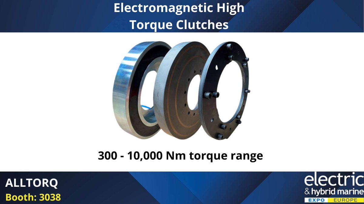 Electric & Hybrid Marine Expo Europe (@ehmwexpo) on Twitter photo EXHIBITOR 🔦: Join <a href="/AlltorqLimited/">Alltorq Limited</a> at #EHMExpo and discover its customizable electromagnetic high-torque clutch range – and many other clutch and brake solutions! Follow the link to learn more: bit.ly/461hphW #ALLTORQ EXHIBITOR 🔦: Join <a href="/AlltorqLimited/">Alltorq Limited</a> at #EHMExpo and discover its customizable electromagnetic high-torque clutch range – and many other clutch and brake solutions! Follow the link to learn more: bit.ly/461hphW #ALLTORQ