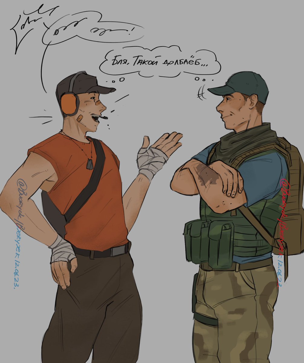 MarkPawlov's tweet photo. Bruh, they’re the same fucking person…

#scout #teamfortress2 #jasonkolchek #houseofashes #fanart #art https://t.co/lHNKq0STf7
