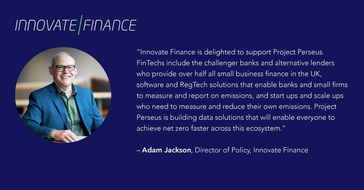 InnFin's tweet image. Official statement from @Adam_E_Jackson Director of Policy and #NetZero lead, #InnovateFinance on the #ProjectPerseus initiative 🗣️
Learn more about this initiative here ⬇️
🔗hubs.ly/Q01SYr9T0
#InnFin