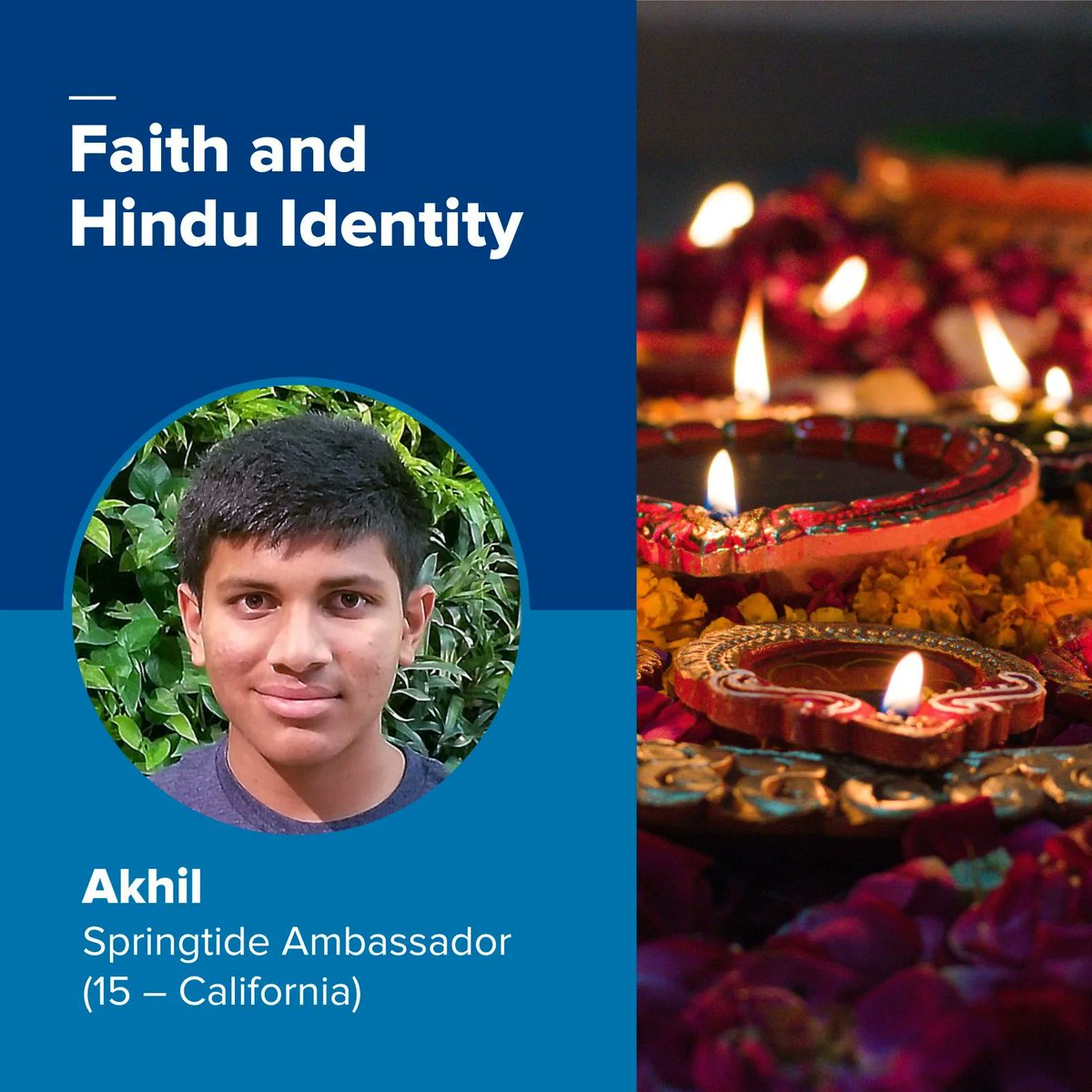 WeAreSpringtide's tweet photo. In our latest blog post, read from Akhil, a member of our #SpringtideAmbassadorsProgram as he reflects on how being a Hindu American has shaped his identity, beliefs and how he shows up in everyday life.
Read his reflection: https://t.co/ASIMIfBWJJ https://t.co/CsFfmMoZCC