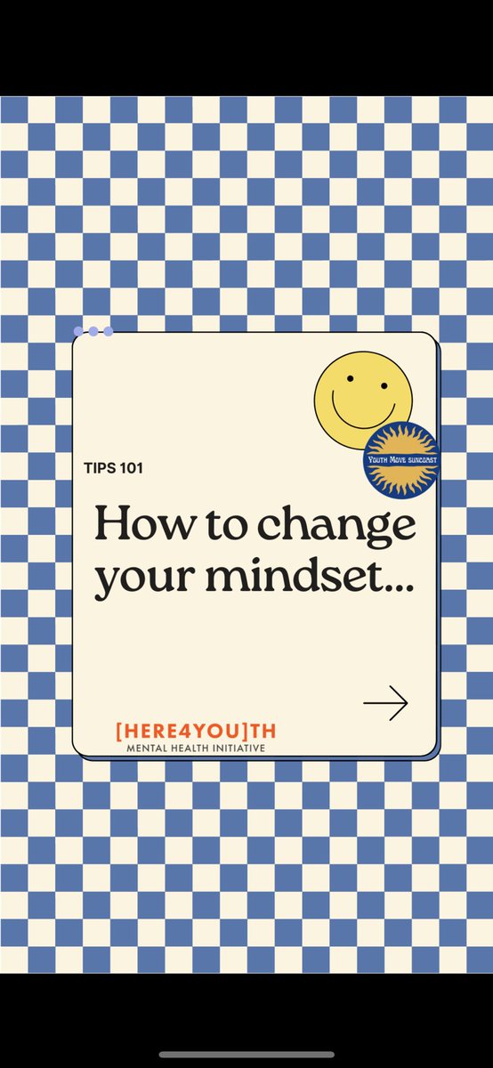 ymsuncoast's tweet photo. Here’s how to change your mindset in three steps…
1. Address the areas to change 
- What are you negative towards? 
2. Make goals with timeframes 
- “I will say affirmations every Tuesday and Thursday for a month. 
3. Challenge yourself! #mindful #GoalSetting #Loveyourself https://t.co/b7vvoE3ghu