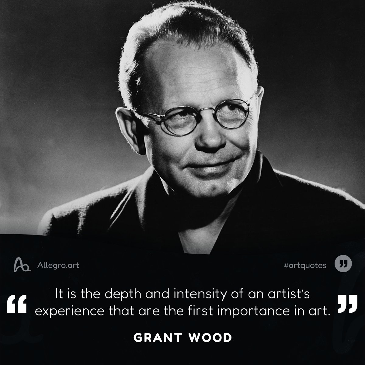 GM, Grant's wise words are what we need to start the week ☕️ #artquotes

“It is the depth and intensity of an artist’s experience that are the first importance in art.” — Grant Wood