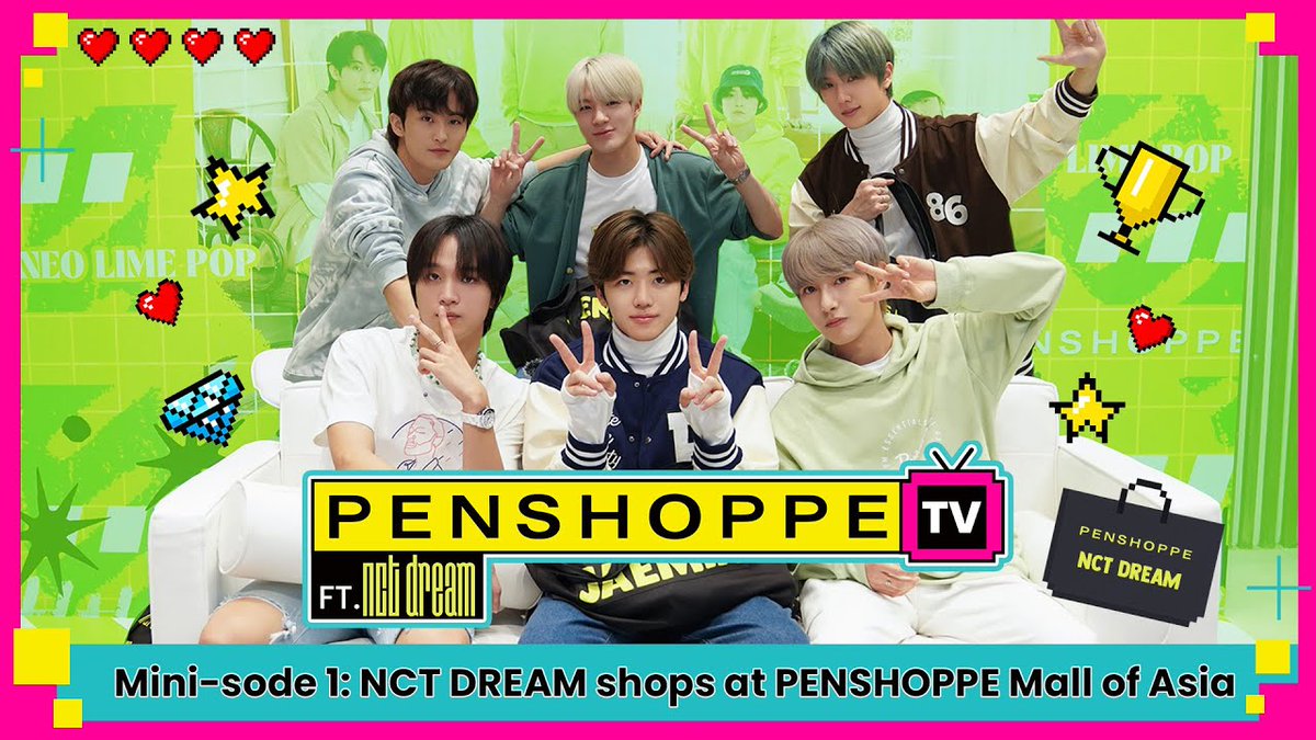 230612 PENSHOPPE TV ft. NCT DREAM Mini-sode 1: A visit to PENSHOPPE SM Mall of Asia store! 💚
youtu.be/OTK0SslDzmo

#PENSHOPPExNCTDREAM 
#NCTDREAM @NCTsmtown_DREAM