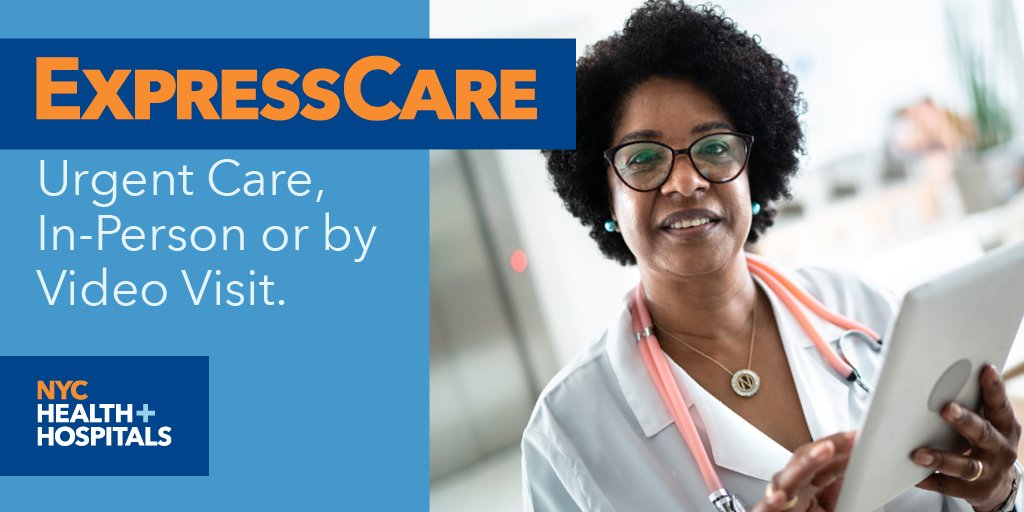 Our virtual #ExpressCare clinics offer services 24/7! If you need safe, convenient #UrgentCare as the #COVID19 pandemic continues, you can speak to one of our doctors by phone or video. Learn more about virtual ExpressCare: on.nyc.gov/2QtWtLa
