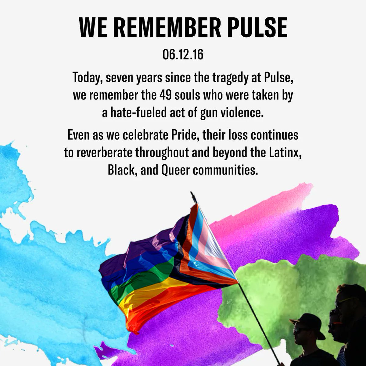 Everytown's tweet photo. Seven years ago, 49 people were shot and killed and more than 50 others were wounded at Pulse, an LGBTQ+ nightclub in Orlando, Florida. It is the second-deadliest mass shooting in modern American history, and most of the victims were LGBTQ+ and Latinx. https://t.co/TnljKI7V8D