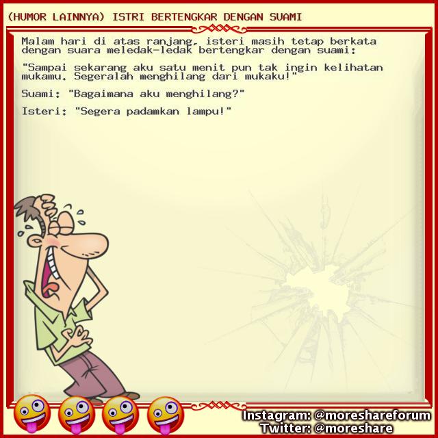 (HUMOR LAINNYA) ISTRI BERTENGKAR DENGAN SUAMI - UPDATE TIAP HARI!!! Jangan kelewatan!!! lumayan dari pada lumanyun buat ngilangin BETE!!! wkwkwkwkw Follow us - #humorlainnya #cerita #luculainnya #humor #humor #lucu #humorgokil #koleksihumor #kumpulanhumor #humor #indonesia #cerit