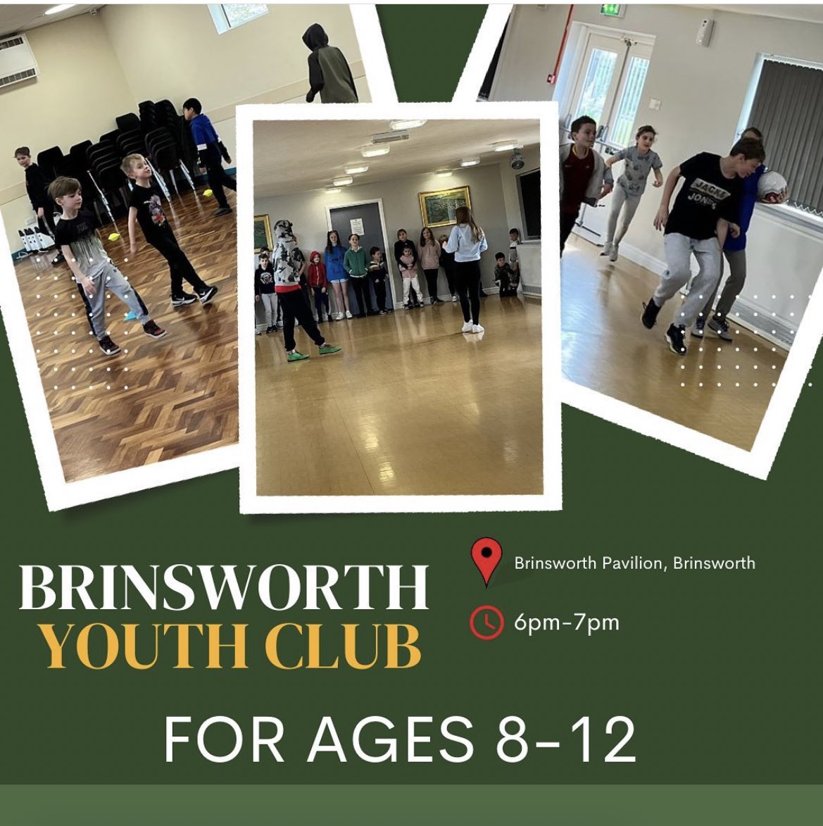 BRINSWORTH YOUTH CLUB🙌

Tomorrows Brinsworth youth club is on as usual..

📍 Brinsworth Pavilion
⏰ 6pm-7pm

For ages 8-12🙌

#brinsworthpavilion #activeregen #activeregenrotherham #youthclubs #brinsworth #youthclubsocial