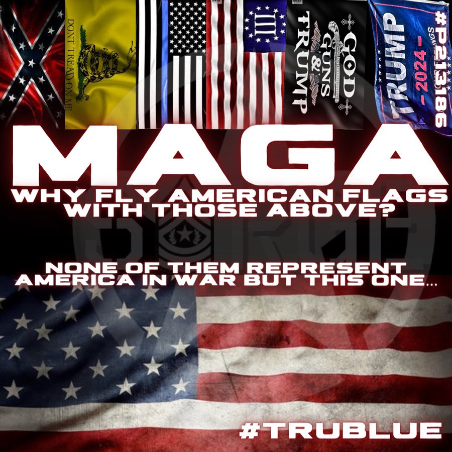 TruBlueIssues's tweet photo. MAGA Disrepects the U.S. Flag
#TruBlue Issue Graphics https://t.co/rK99QaXPei