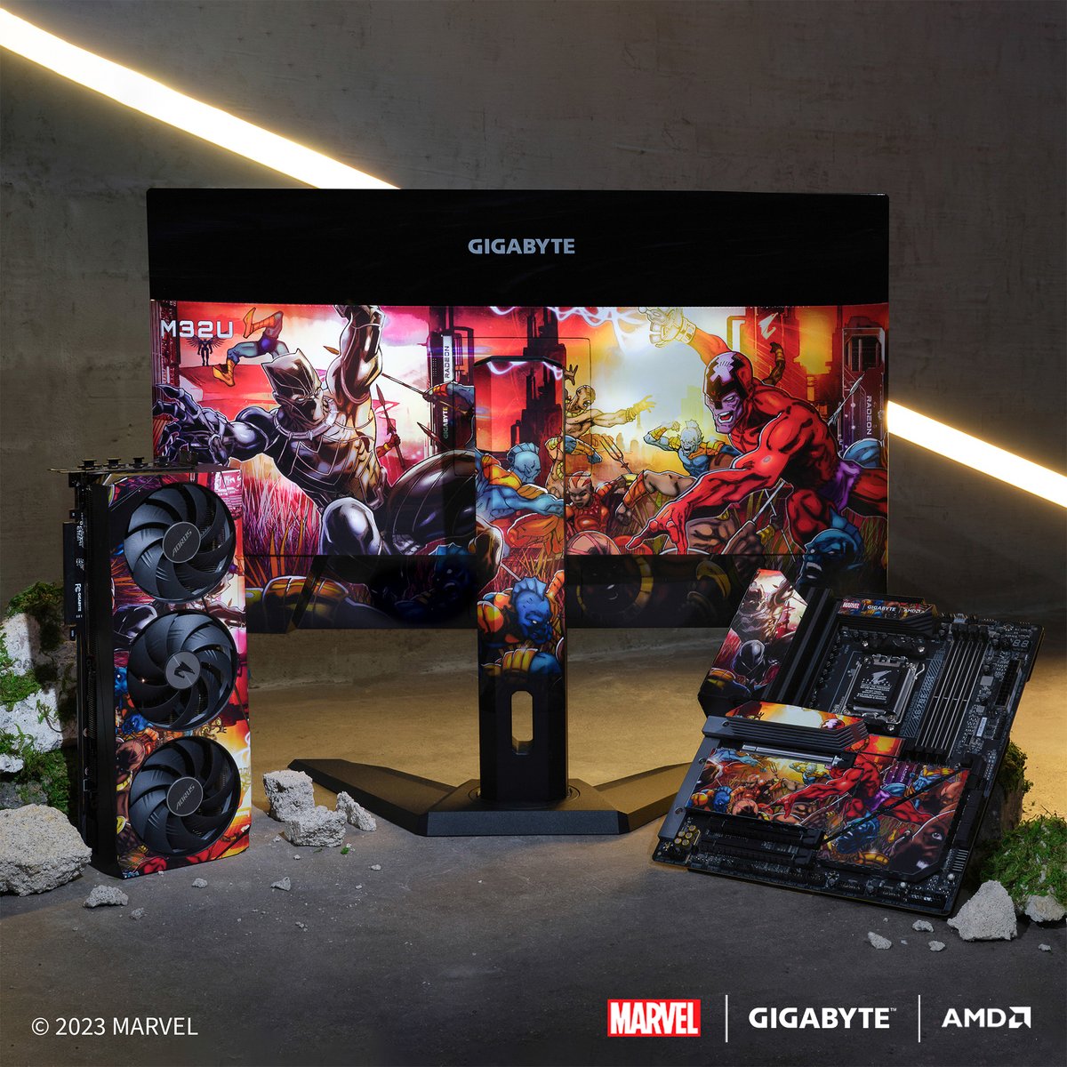 There's no way Klaw and Atlanteans can steal Wakandan technology with Marvel's Black Panther here. #AORUSUnleashed AMD Gaming
Want to win this custom @amdryzen X670E motherboard, @amdradeon RX 7900 XTX graphics card, and monitor set? Enter here: gigabyte.com/us/aorus-unlea…