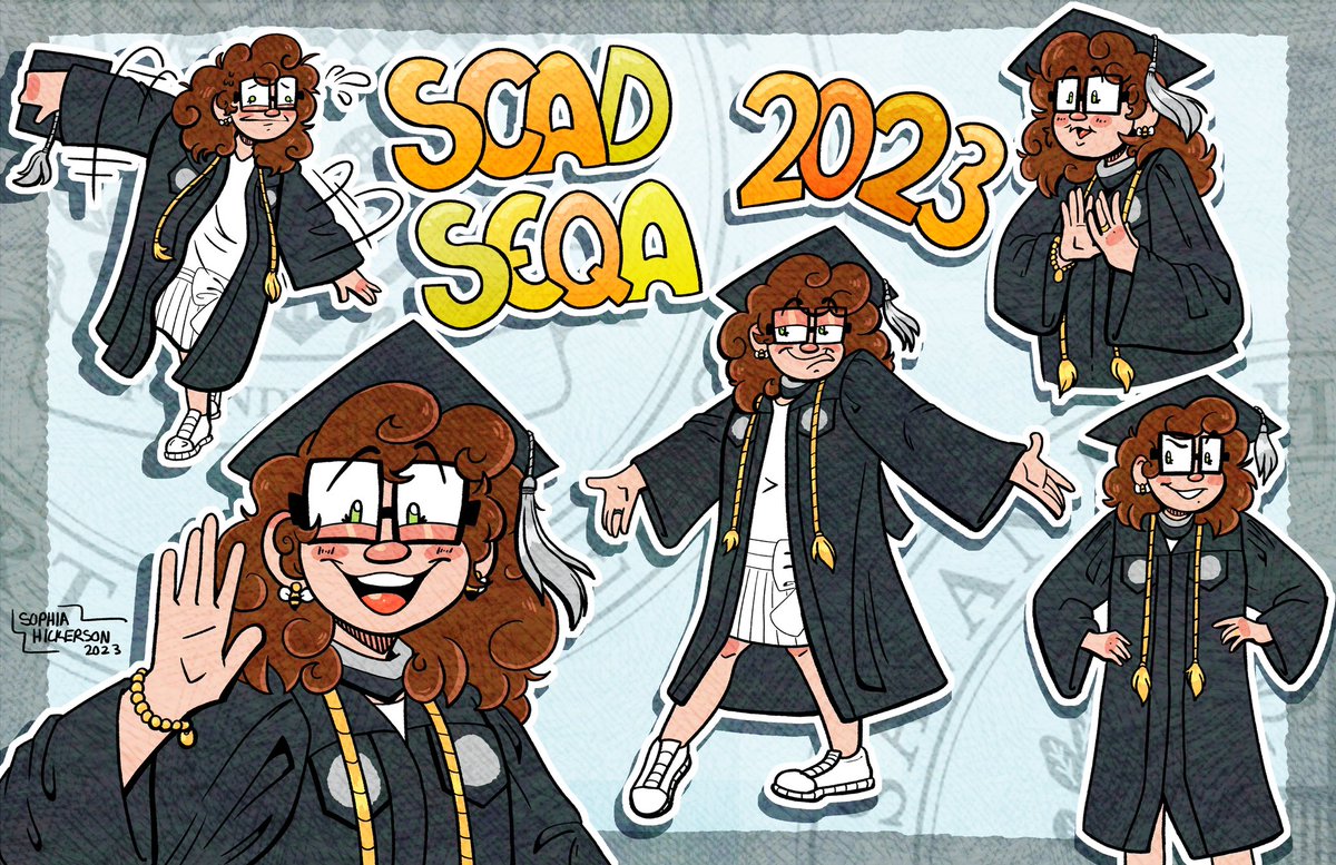 I’m a proud #SCADgrad! Summa Cum Laude with a BA Sequential Arts! I’m a pro! 🎓🎉

For a post finals/grad breather I decided to draw over some highlights of my own grad shoot for this one. A fun challenge to explore my own natural acting!

#art #scad #graduation #comics