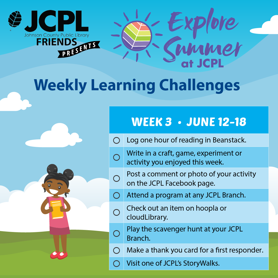 JCPLIN's tweet photo. It's the third week of our Explore Summer Weekly Learning Challenges! Complete three activities, log in Beanstack (or bring your log into your branch), and you will be entered to win a pickleball set! Visit our website to learn more: https://t.co/8r8VCNR2SQ https://t.co/DSVPb5p0Eb