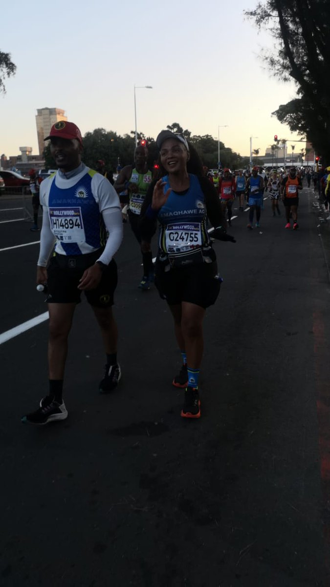 Simza &amp; Nozipho, taking care of each other <a href="/ComradesRace/">ComradesRace</a> all the way to Durban. What a day at the office for them Congratulations 👏🏾 #ThisIsIt #Ziyasha #SebenzaQhawekazi #SebenzaQhawe