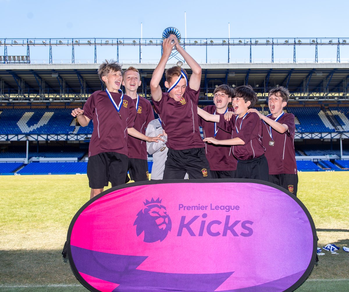 ⚽️ We invited schools from across #PLInspires and #PLKicks to The Grand Old Lady last week.

🏟️ Goodison in the sunshine, playing football, representing your school. 

🤩 We love it. 💙