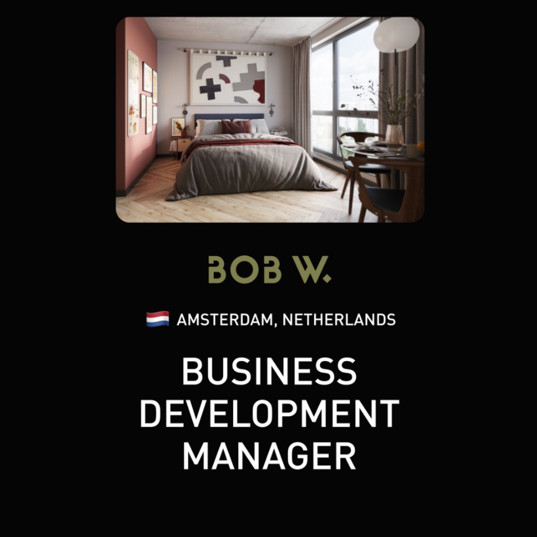 Hey guys! Join my team –  I'm hiring a Business Development Manager in Amsterdam! 🇳🇱

Check out the details and apply:
careers.bobw.co/jobs/2475303-b…

#businessdevelopmentmanager #salesmanager #sleepwithbobw #amsterdam