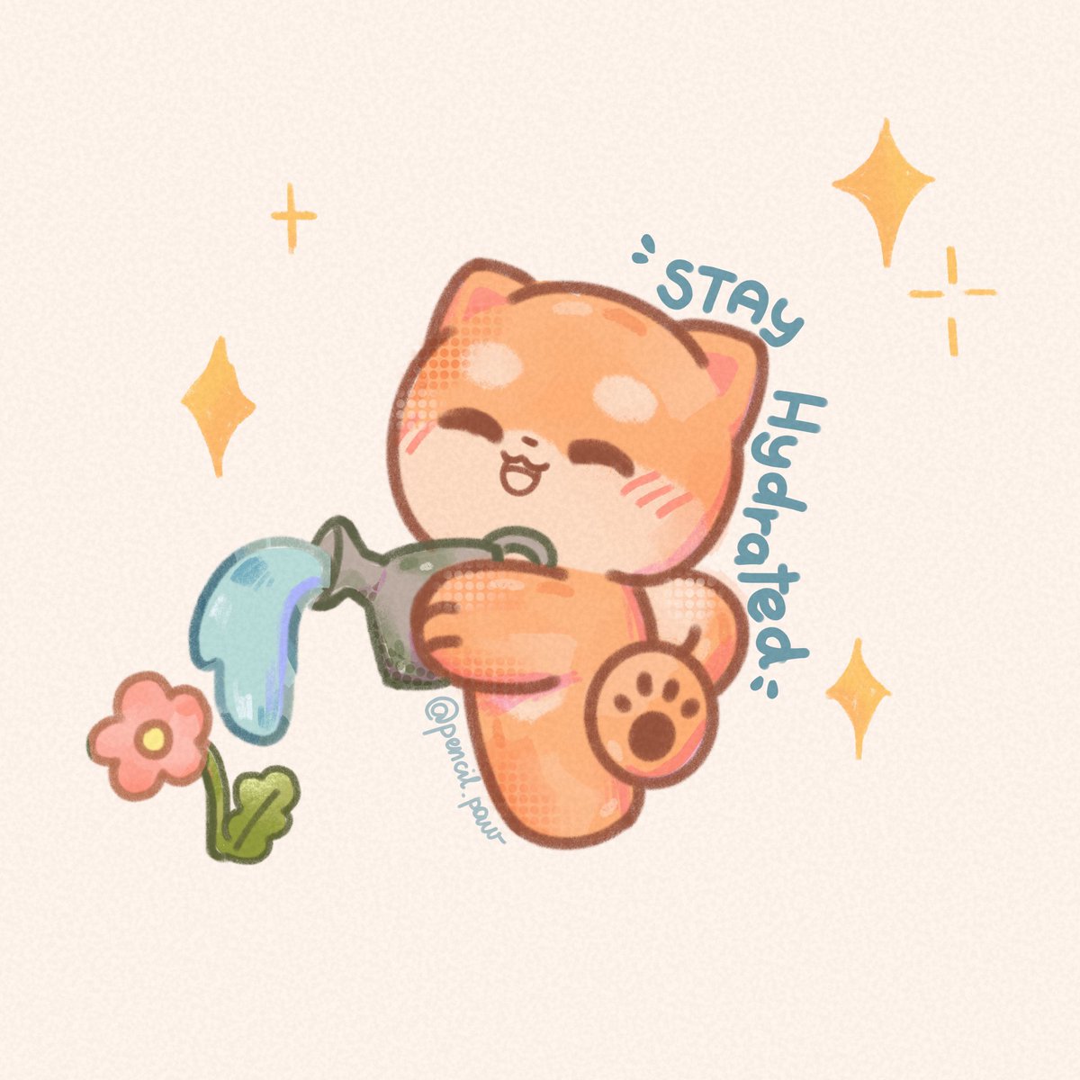 PawPencil's tweet photo. Don’t forget to stay hydrated🌱 https://t.co/kT4KK5eSjQ