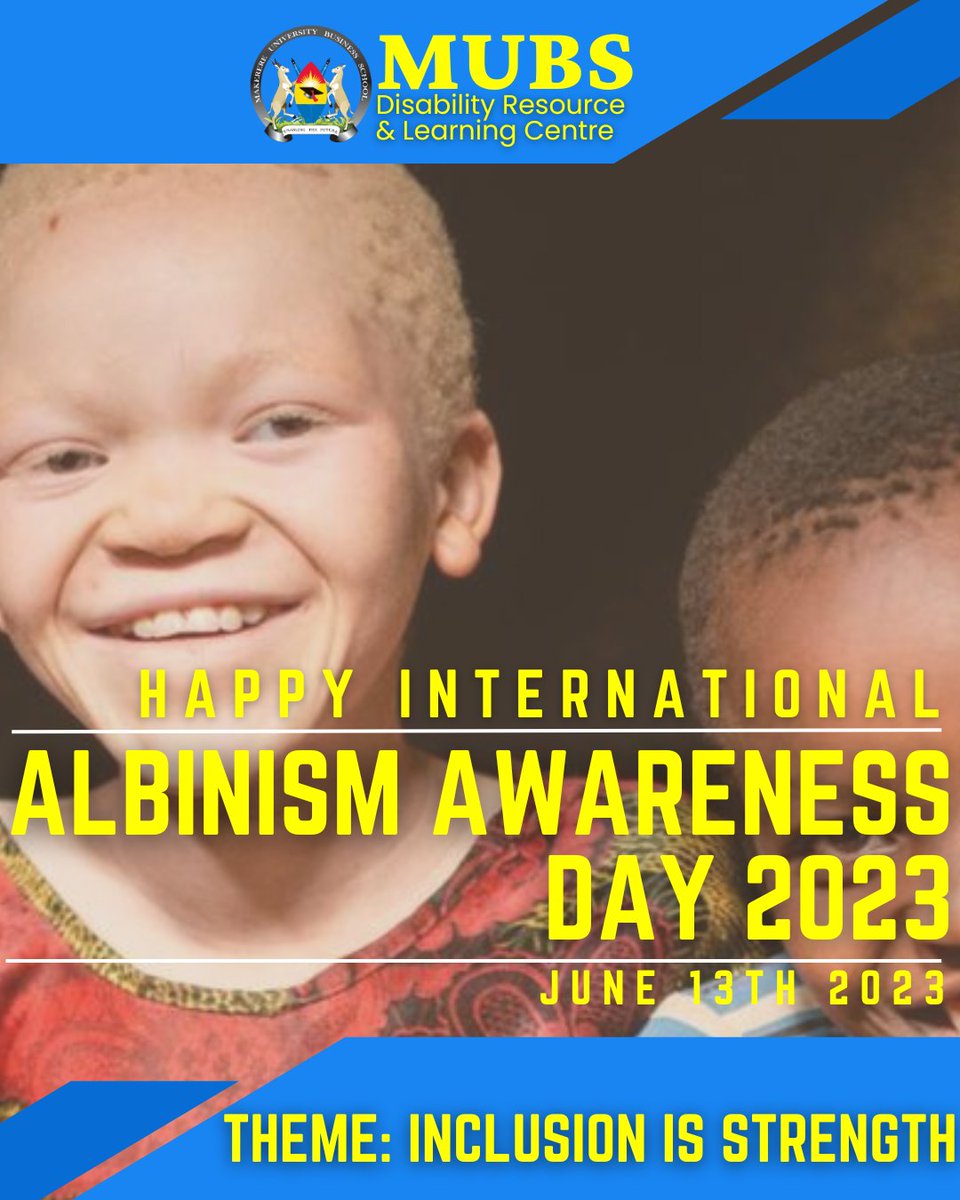 On June 13th, we celebrate the beauty, strength, and resilience of persons with albinism around the world.  Happy International Albinism Awareness Day 2023.
#iaad2023
#inclusionisstrength
1/2