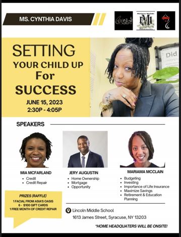 Be sure to join us this Thursday, 6/15 for a special presentation "Setting Your Child Up for Success." There will be guest speakers and a raffle! The event will be held in the auditorium from 2:30-4:00. We hope to see you there!