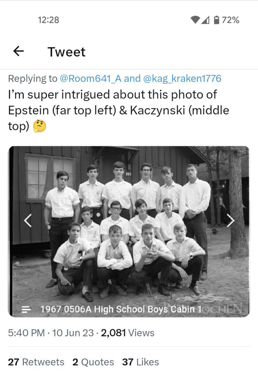 bambkb's tweet photo. 🚨🚨Jeffrey Epstein and the UNABOMBER, Ted kaczynski in the same picture!?!?🧐

I think we’re gonna find out that TRUTH is much stranger than fiction👇 https://t.co/mRmCn0Koqg