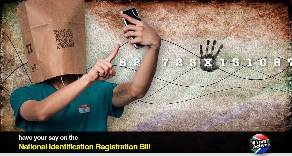 DearSA_national's tweet photo. ❗️CALL FOR PUBLIC COMMENT ON PROPOSED NEW NATIONAL BIOMETRIC IDENTIFICATION SYSTEM AND REGISTRY❗️

– Biometric ID cards required from age 10
– Caters for male, female and non-binary gender identification
– Single, inclusive and integrated biometric national identification system – applies to permanent residents and temporary foreigners
– compilation and maintenance of a population register and identification database
– assignment of national identity numbers and reference numbers
– issuance of national identity cards and temporary identity, deaths, births and marriage certificates.

⭕ Do you support the proposed National Identification and Registration Bill? — have your say at this link –>
https://t.co/DufsucHqfW