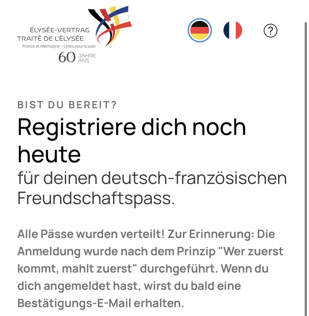 Irgendwie ein trauriger Moment #freundschaftspass #deutschfranzösisch