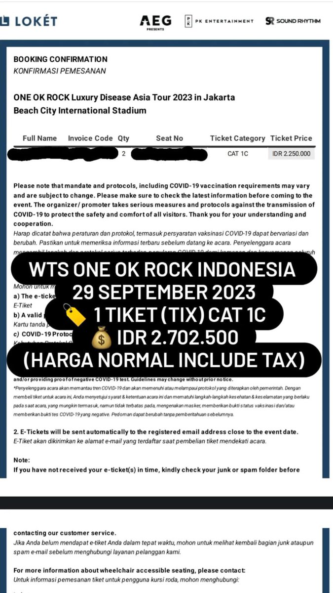 WTS ONE OK ROCK, negotiable price ☺️☺️ #ONEOKROCK #OneOkRockInJakarta