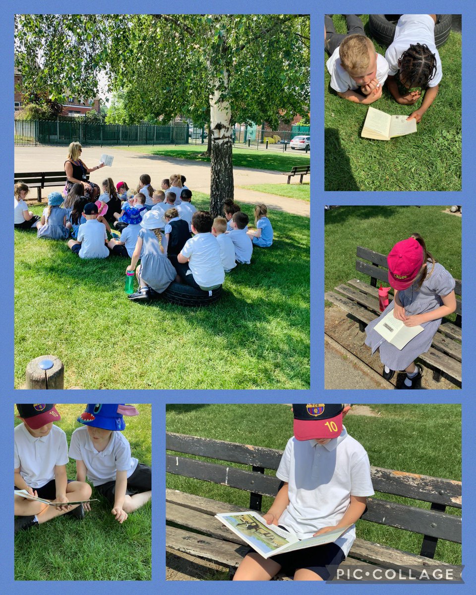 A lovely spot in the shade to enjoy listening to our class text The Hodgeheg by Dick King-Smith. We enjoyed some independent reading too. 📚☀️🌳 @PrincipalSTH @STHAssistantHT @MrsG_StHelens