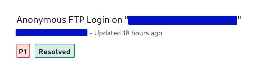 _ch3t4nn's tweet photo. Just made another P1  discovery! Discovered that FTP Anonymous Login is allowed on the target  domain, exposing numerous files and data.

Always remember to check for other open ports to uncover more potential security issues. 🔍 

#bugbounty #bugbountytips #p1 https://t.co/MpMw9sSw3M